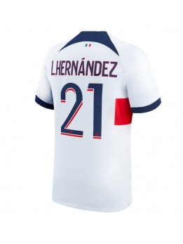 Moški Nogometna dresi replika Paris Saint-Germain Lucas Hernandez #21 Gostujoči 2023-24 Kratek rokav